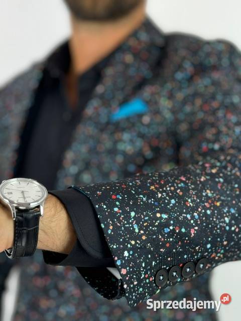 GIOVANNI PERA Marynarka męska D629 kropki Ostrów Wielkopolski