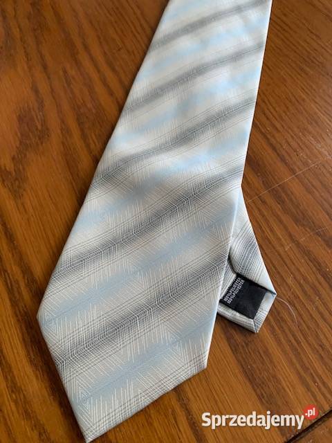 Krawat szarobłękitny Franco Feruzzi w paski Częstochowa