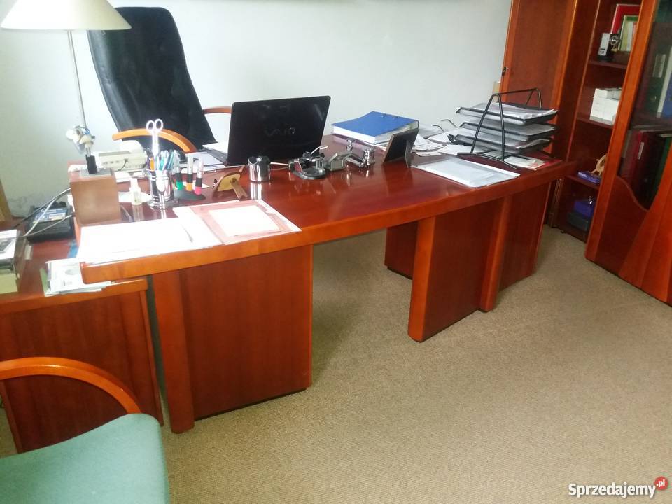 Eleganckie Meble GABINETOWE duży zestaw 2 biurka Biuro Warszawa