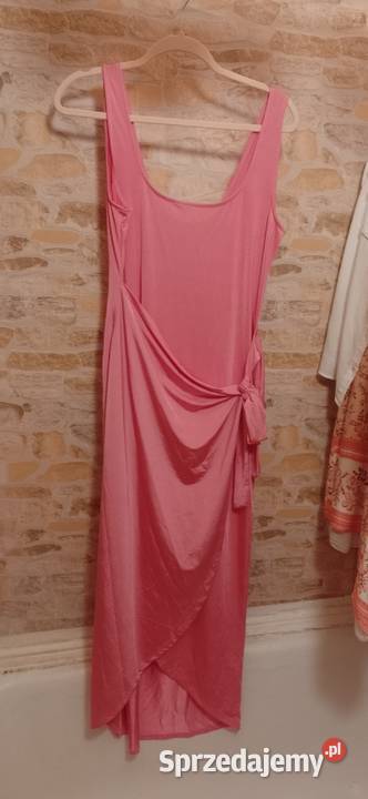 42XL ASOS Długa różowa sukienka letnia z Londynu