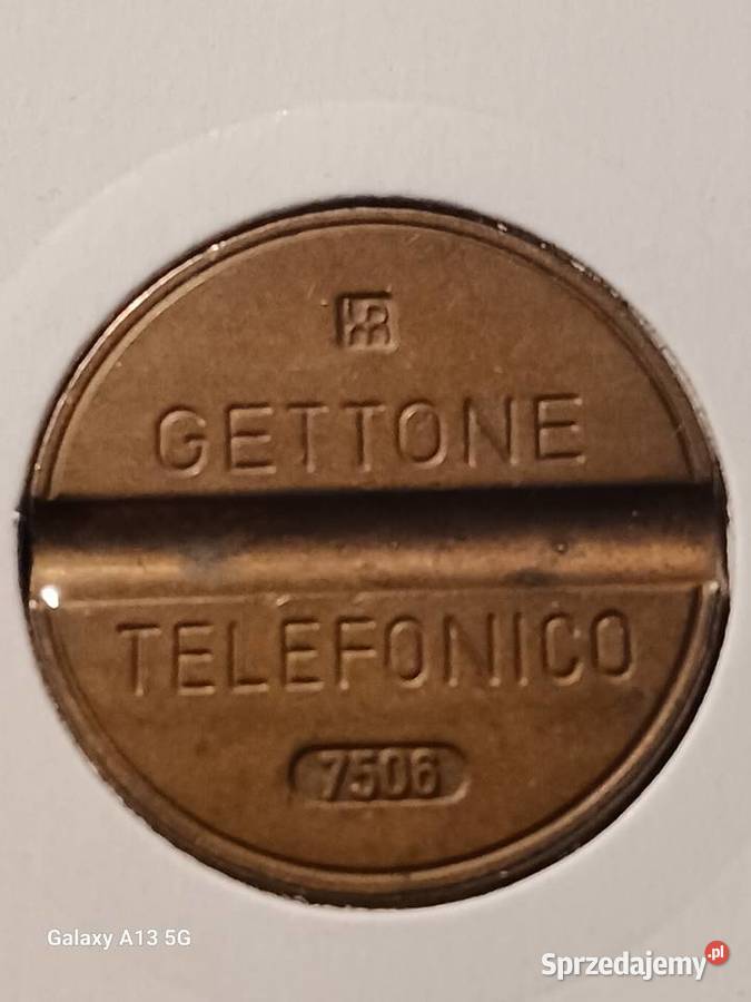Żeton telefoniczny Włochy 06 1975 r Rzadkość Konin