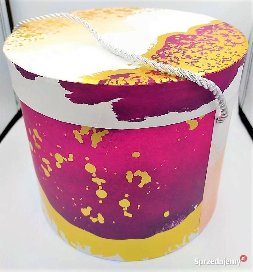 Pudełko kartonowe złotoróżowe FLOWER BOX BH1632 Pozostałe Poznań