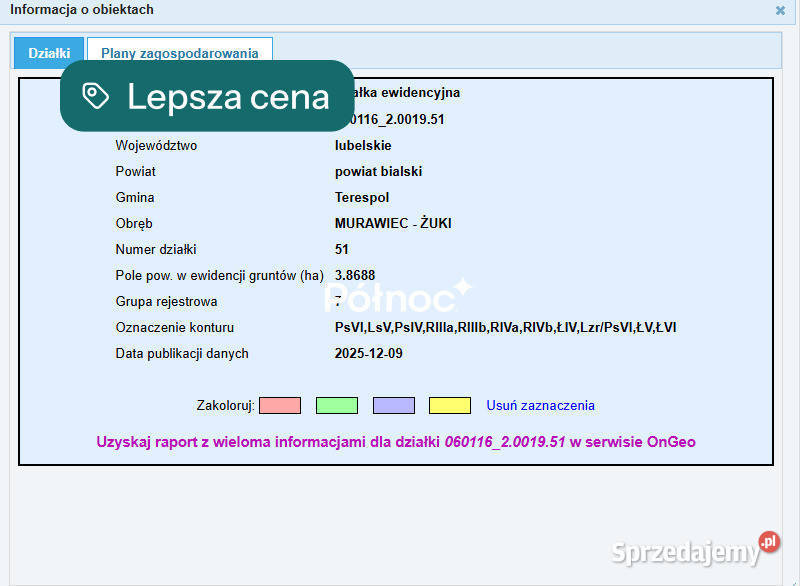Ziemia rolna o pow 39 Ha w gminie Terespol Murawiec