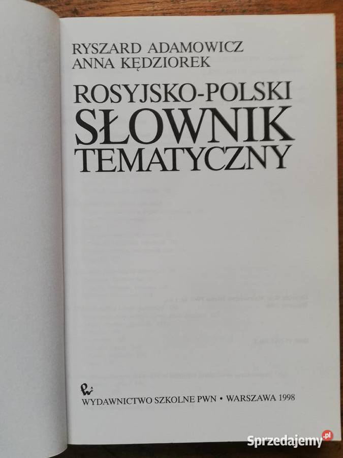 Rosyjskopolski słownik tematyczny RAdamowicz rosyjski Kraków