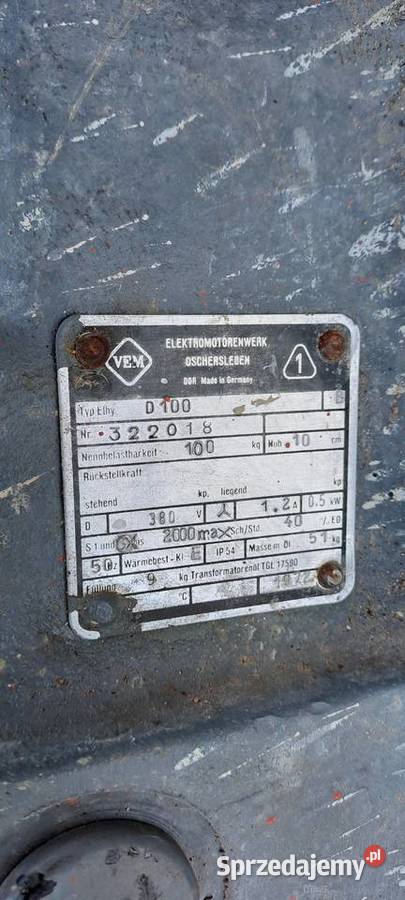 Zwalniak VEM D 100 Luzownik VEM DDR BL Poznachowice Dolne