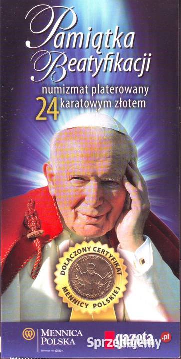 Pamiątka Beatyfikacji Medal Błog JP II 2011 śląskie Gliwice