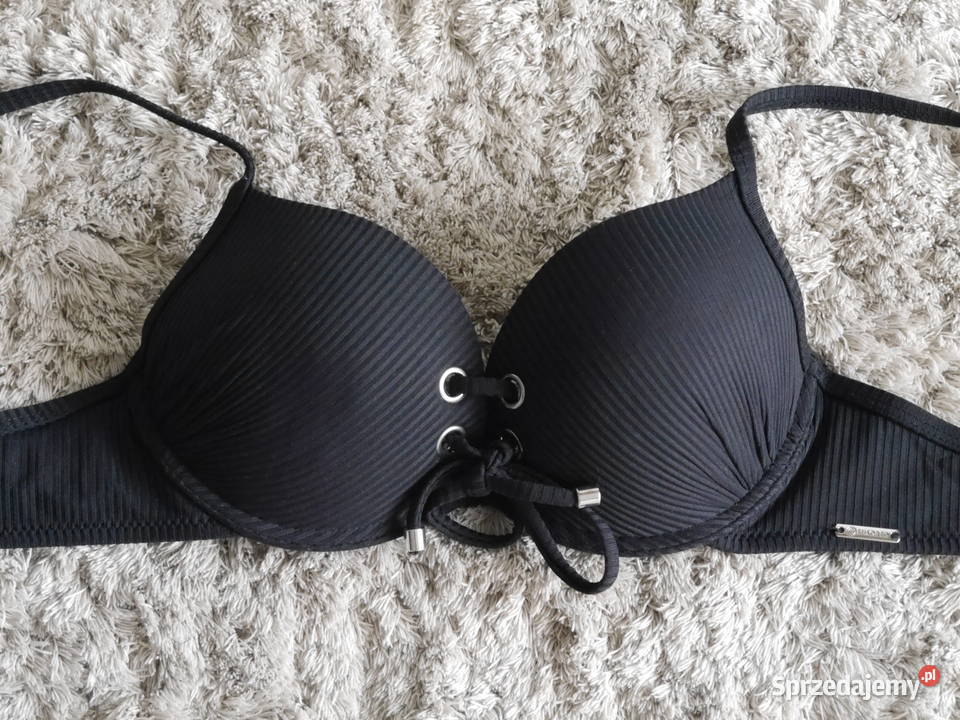 Censored śliczny strój wiązanie push up 34 XS czarny Wrocław