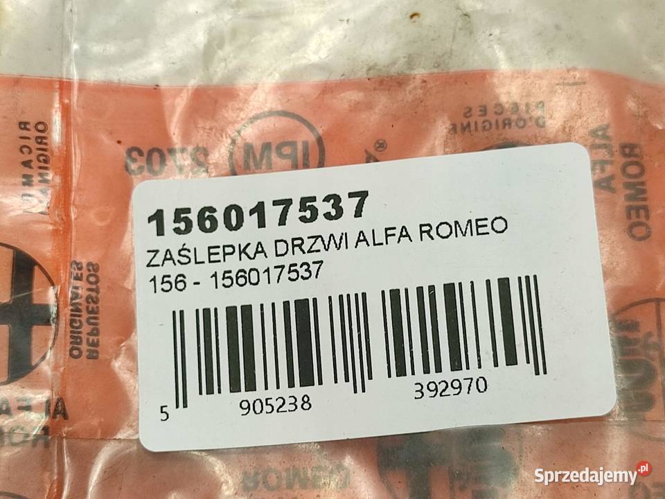 ZAŚLEPKA 5 DRZWI LEWYCH ALFA ROMEO 156 19972002 osobowe sprzedam