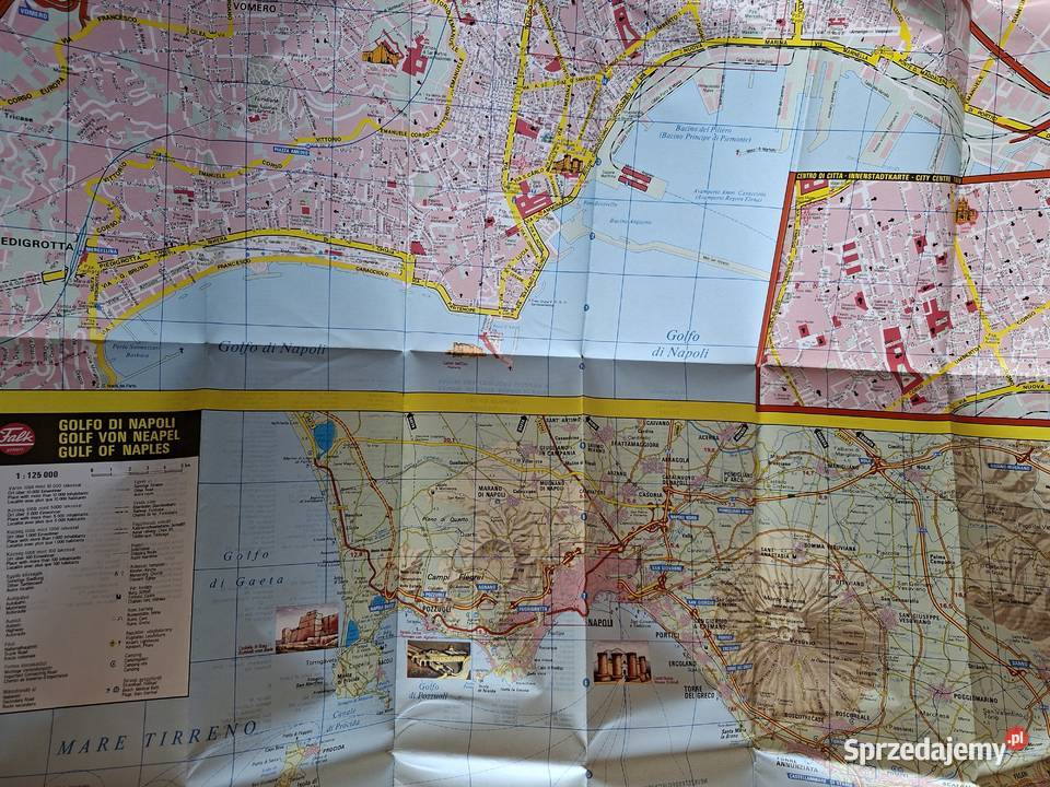 Neapol Napoly Naples Bay of Naples mapa Kraków