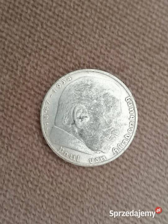 moneta 2 marki Niemcy 1937 Wrocław