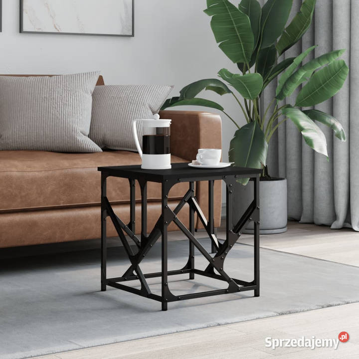 Stolik kawowy czarny 45x45x475 materiał Warszawa sprzedam