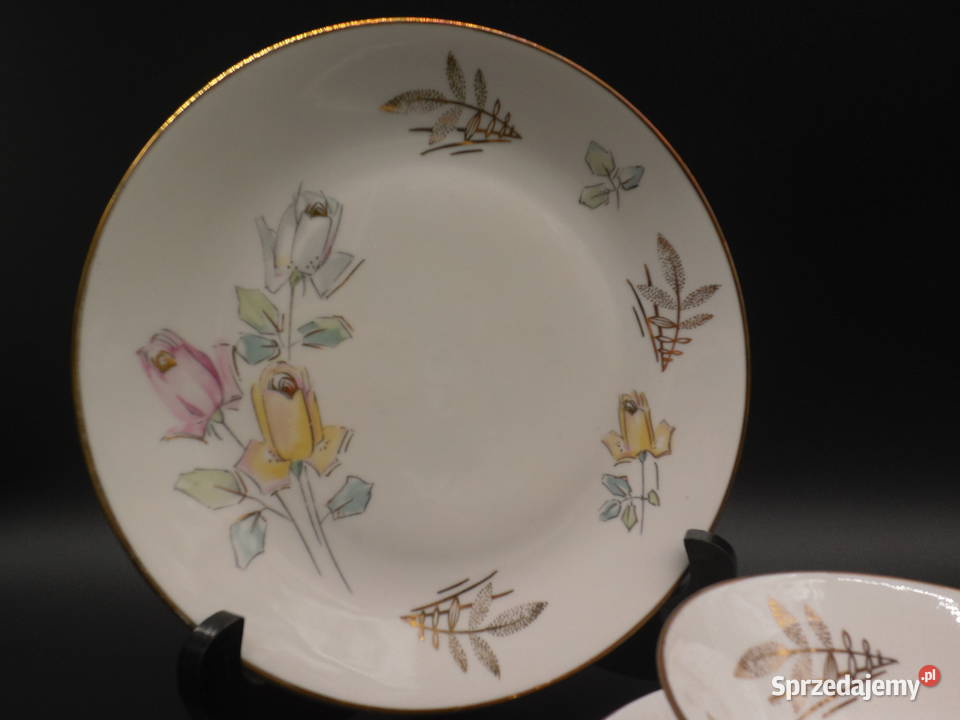 Zestaw śniadaniowy trio z porcelany Raszków sprzedam
