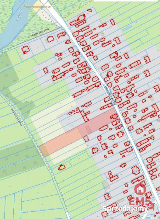 sprzedaży gruntu Nowodworce 5968m prąd sprzedam