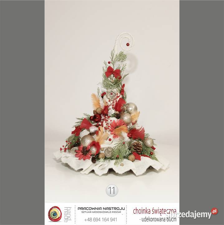 MAŁE CHOINKI ŚWIĄTECZNE GNOM SKRZAT UDEKOROWANE sprzedam