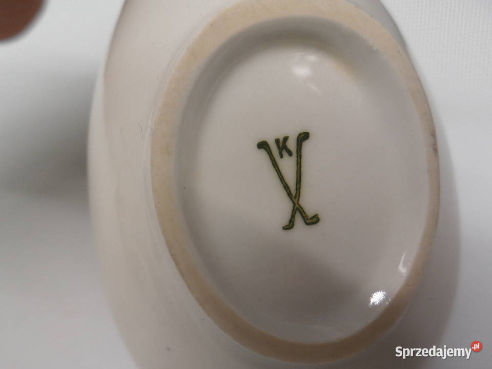 Porcelanowa Popielniczka Czarka Łezka Kalk Raszków