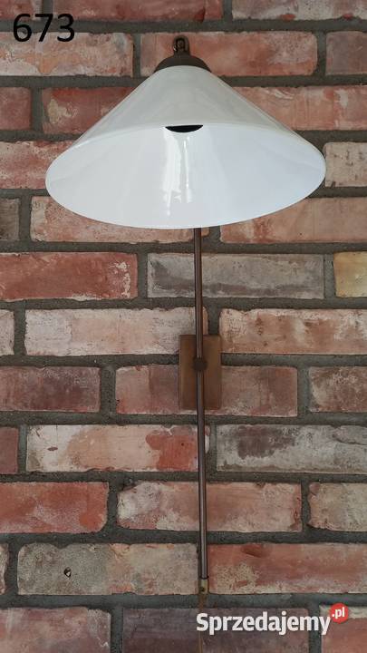 Kinkiet ścienny metalowy mosiężny ze szklanym zachodniopomorskie Gawroniec