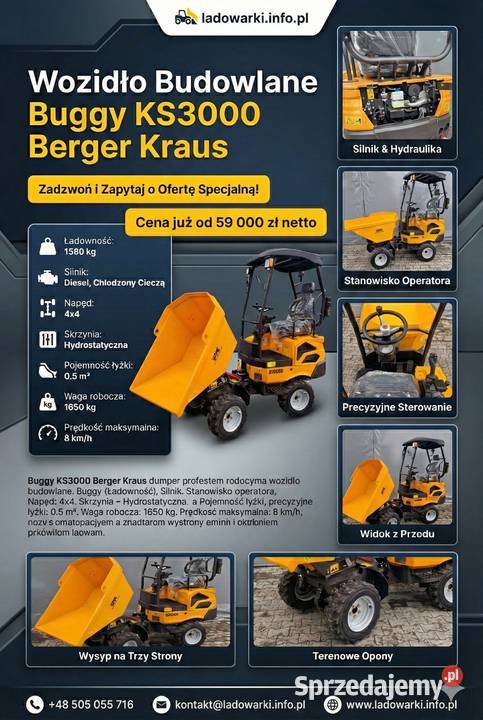 Wozidło budowlane obrotowe na kołach Buggy Opole