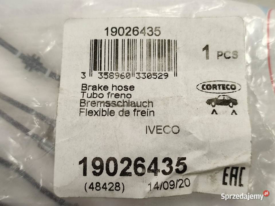 PRZEWÓD HAMULCOWY 505mm 2 IVECO DAILY V 20112014 osobowe