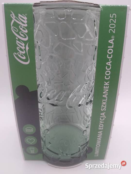 Szklanka CocaCola Limitowana Edycja 2025 Zielony Porcelana i szkło Gdańsk