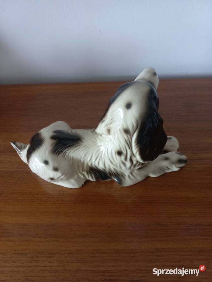 Figurka ceramiczna pies Spaniel Toruń