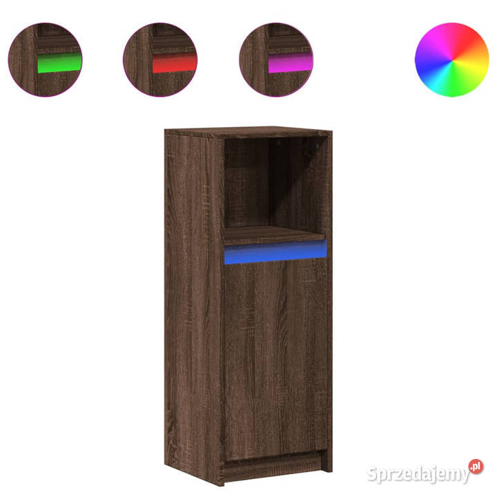Szafka z LED brązowy dąb 38x34x100 WM852172 Warszawa