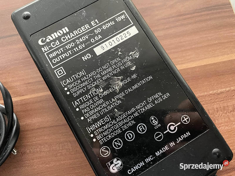 Ładowarka Canon NiCd Charger E1 Akcesoria sprzedam