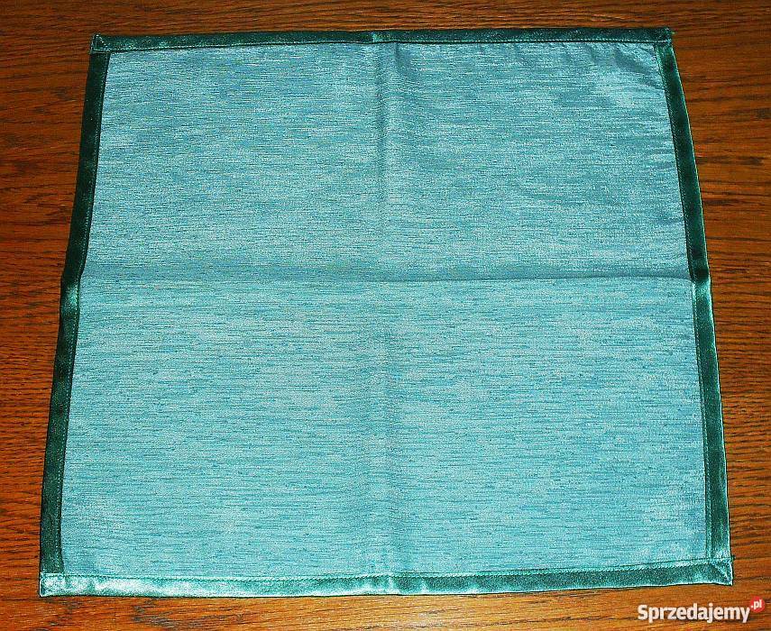 Zielona serwetka poliester satynowy 35 x 35 Gliwice