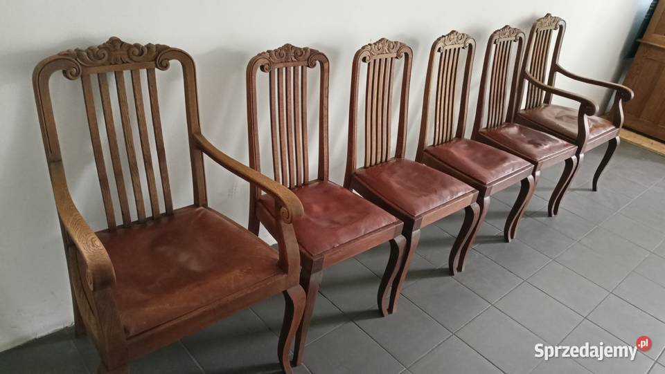 Kzesła secesyjne 6 antyk Radzionków