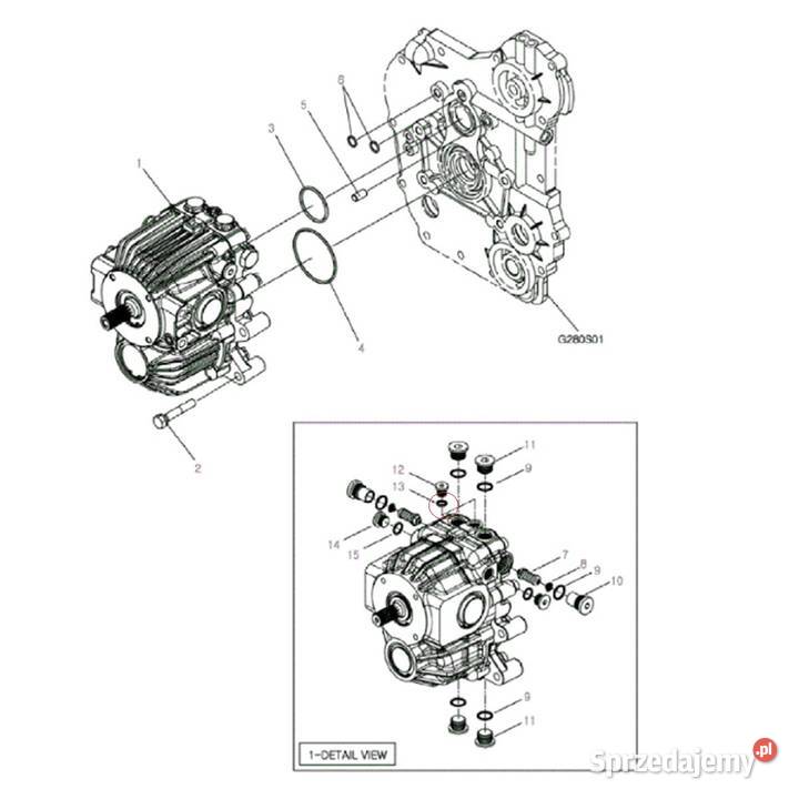 Oring 1080 x 240 mm LS XJ25 S801011010 LS Skrzynia biegów podkarpackie Tajęcina