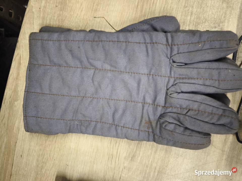 Bawełniane rękawice ochronne okresu PRL Wytwórca Kraków