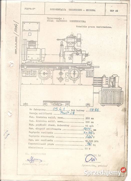 Szlifierka do walków Grębocin