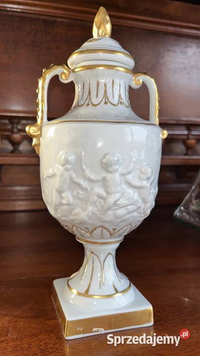 Amfora z Amorkami PMP Handpainted ręcznie Porcelana i szkło pomorskie Gdańsk sprzedam