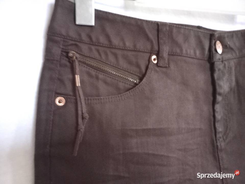 Spódnica brązowa MINI Jeans Woskowany r 36 Dżinsowa  Białystok