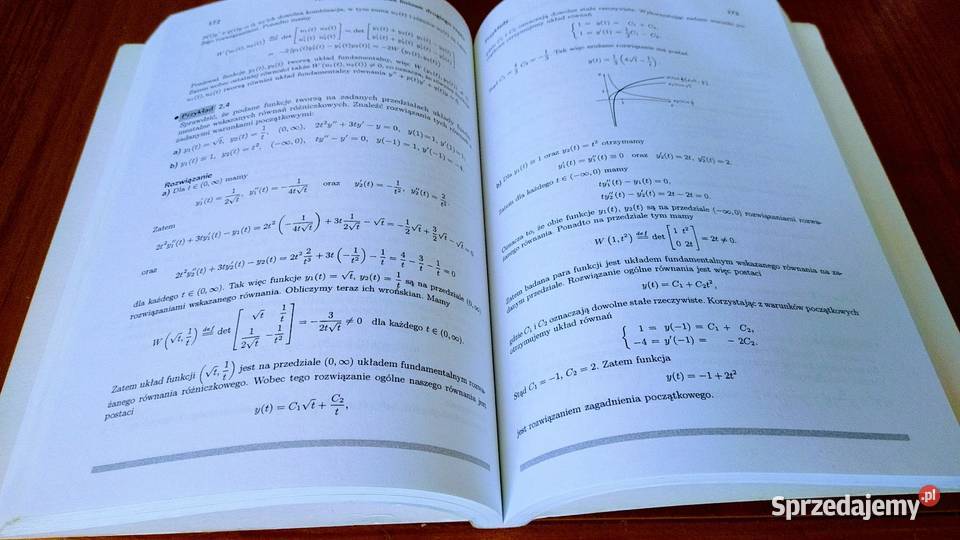 Równania różniczkowe zwyczajne teoria przykłady pomorskie Gdańsk