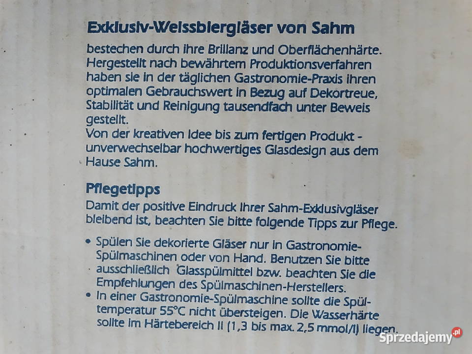 Szklanki Do Piwa Schfferhofer Weizen 05L Sahm Biłgoraj