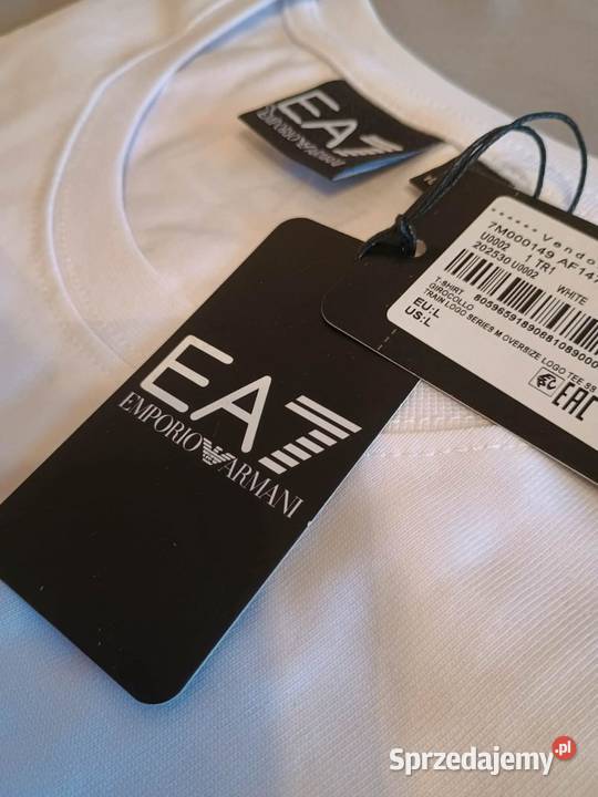 Tshirt męski EA7 Emporio Armani biały M nowy podlaskie Białystok