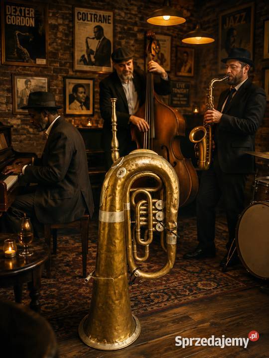 stary mosiężny instrument dęty blaszany Poddębice