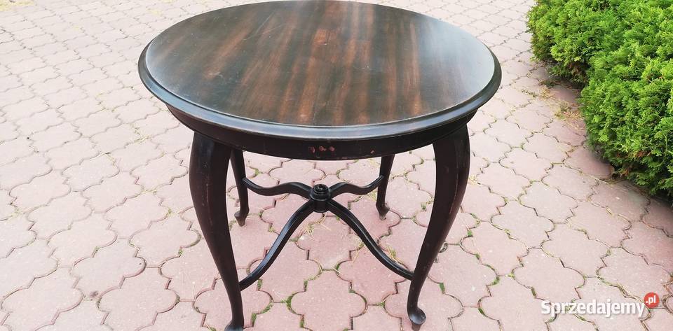 Stół okrągły stylowy Ludwikowy art deco stolik kawowy