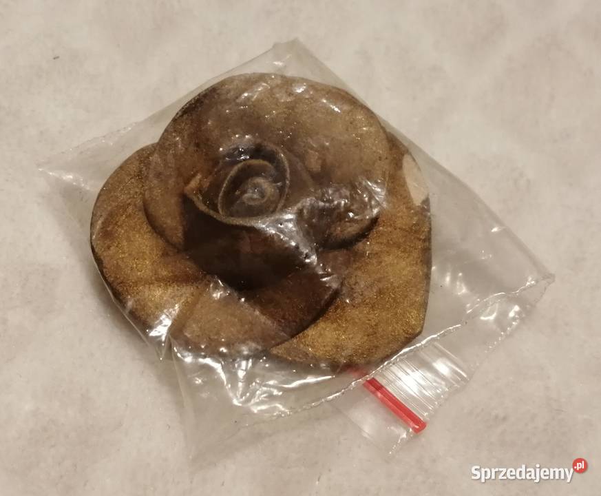 Przypinka broszka złota kwiat róża 43 Biżuteria Czeladź