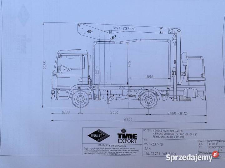 MAN TGL 12210 versalift vst237nf podnośnik 220000km Kraków