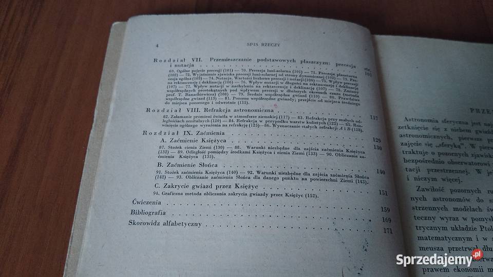 Astronomia sferyczna Józef Witkowski Rok wydania 1953 Gdańsk