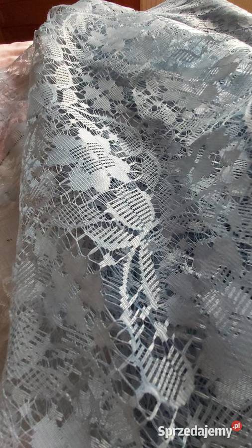 Koronkowa tkanina żakardowa na firany dekorację Zgierz sprzedam
