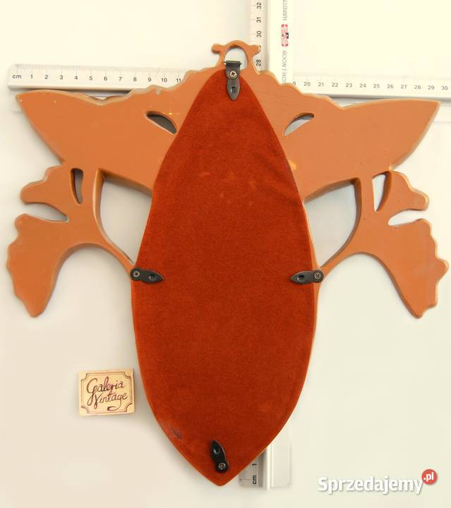 Lustro secesja art nouveau vintage kobieta motyl