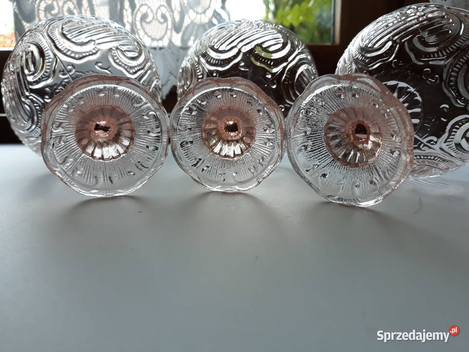 Pucharek JABŁUSZKA ZAWIJASY x 3 Ząbkowice szkło Porcelana i szkło