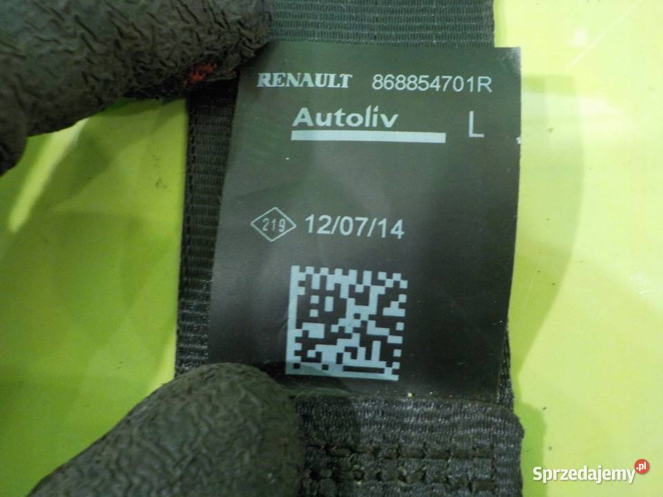 DACIA SANDERO II 14r 5D 12 B pas bezpieczenstwa osobowe Suków