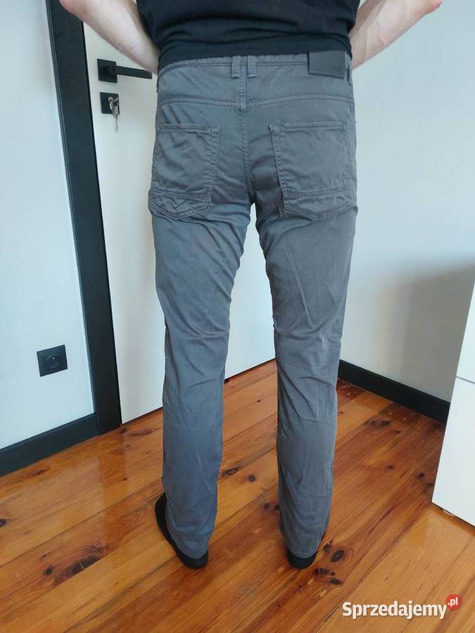 spodnie Hugo Boss męskie szare chinosy stretch Poznań