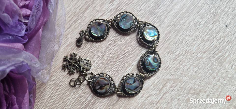Muszla Paua Bransoletka vintage Bydgoszcz