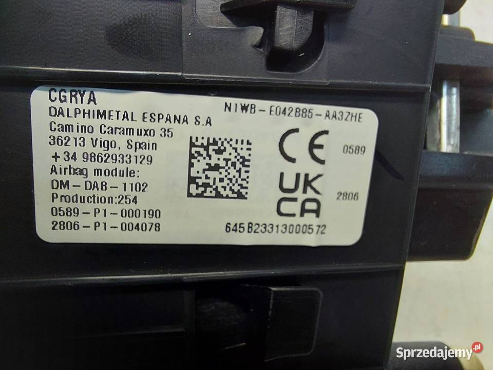 Ford Ranger VI 6 Poduszka powietrzna Airbag