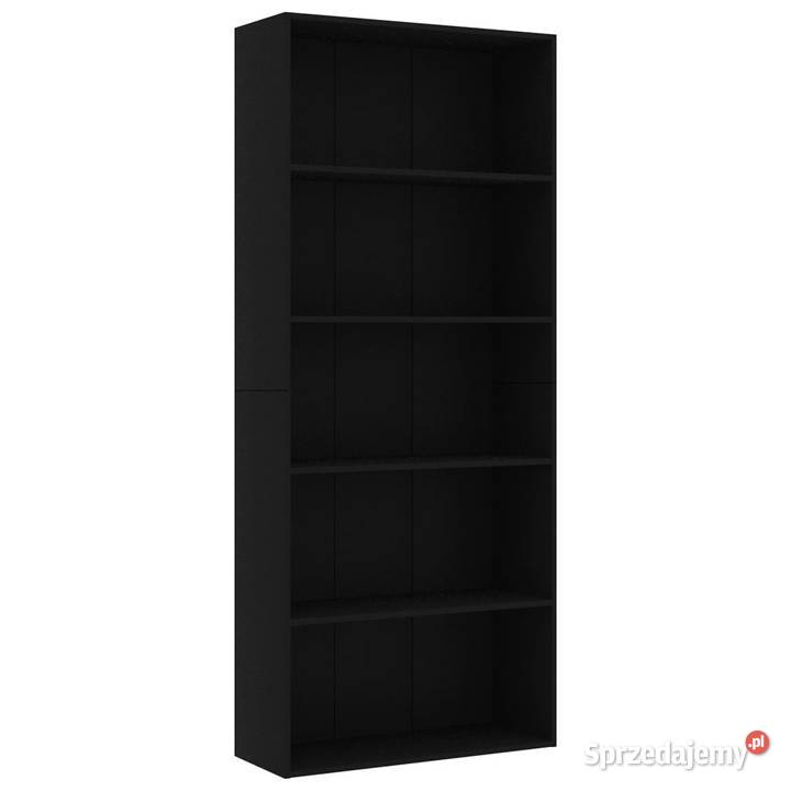 5poziomowy regał czarny 80x30x189 materiał Warszawa