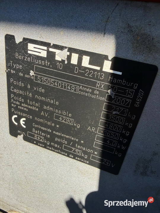 wózek widłowy elektryczny STILL RX5015 Triplex Działoszyn